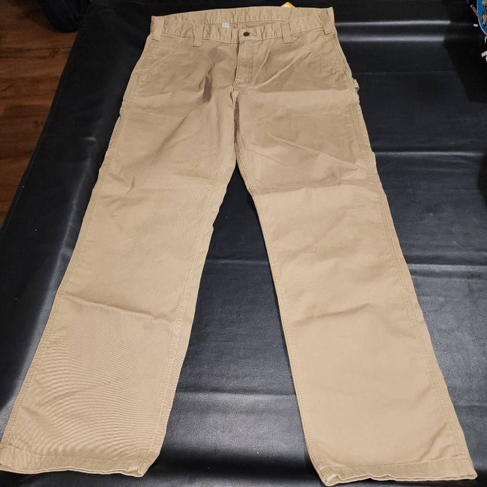 Men's Khaki Straight-Leg Pants
